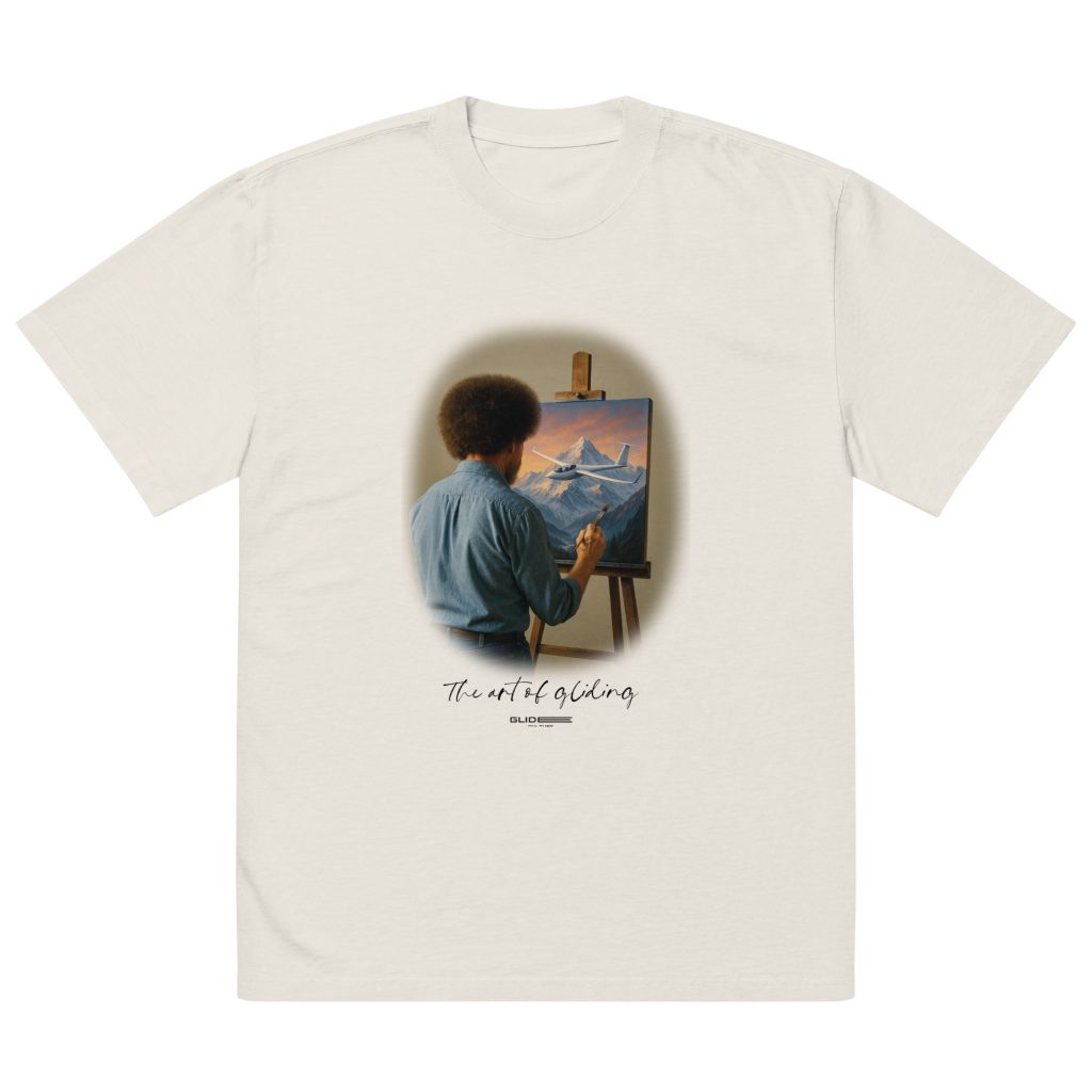 Art of Gliding - Oversized T-Shirt mit verwaschenem Look